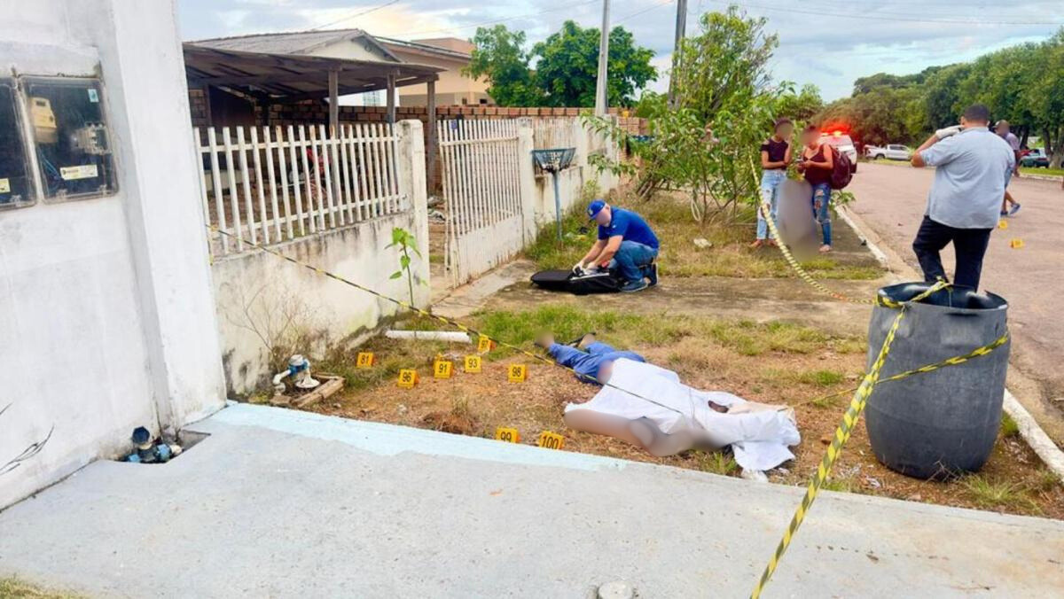 Homem � morto a tiros em frente de casa ap�s voltar do trabalho em MT
