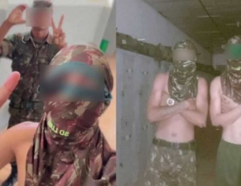 Ex�rcito: soldados s�o fotografados de balaclava e fazendo sinal do CV