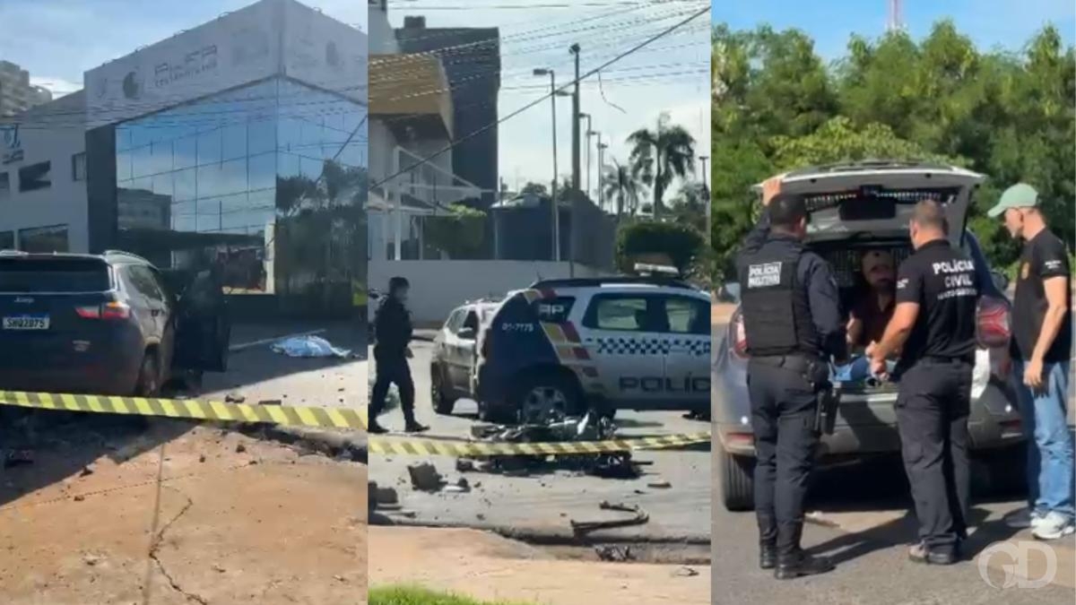 Motociclista morre ap�s ser atingido por carro na Avenida Miguel Sutil, em Cuiab�