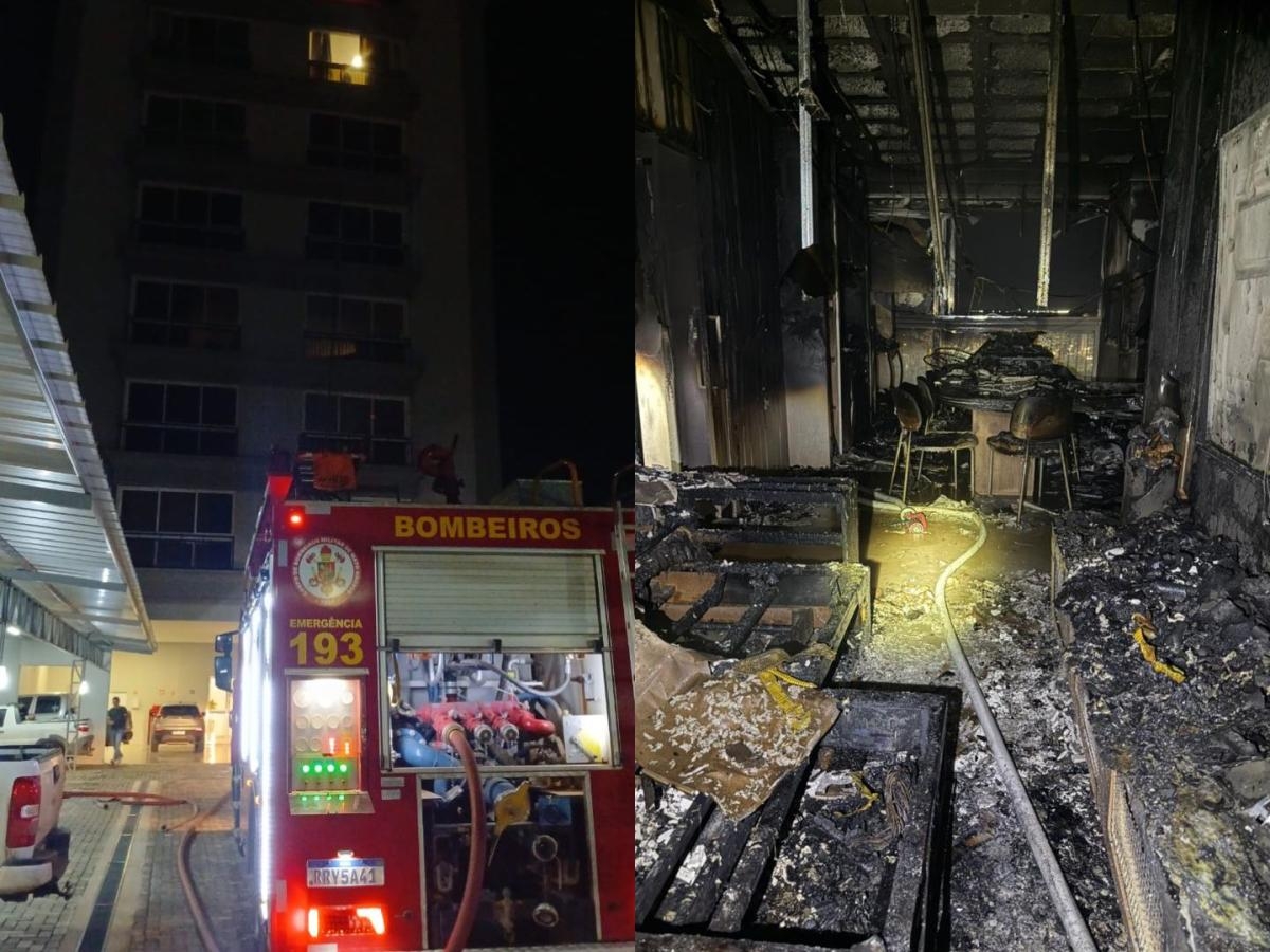 Homem � preso ap�s incendiar apartamento e tentar matar a esposa em Sorriso