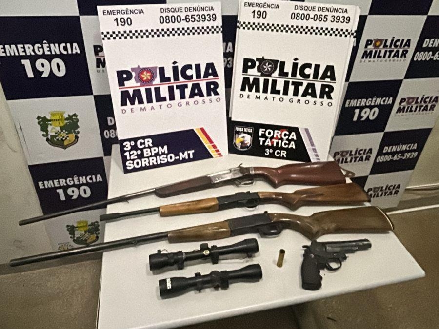 For�a T�tica prende suspeito de com�rcio ilegal de armas de fogo em Sorriso