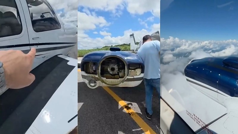 H�lice se solta em pleno voo e avi�o faz pouso de emerg�ncia em C�ceres (V�deo)