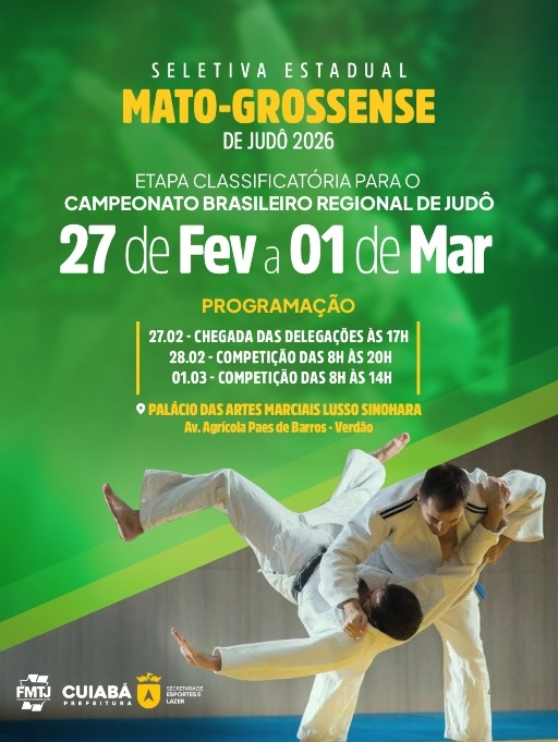 Seletiva de Judô em Cuiabá define equipe de Mato Grosso para o Brasileiro