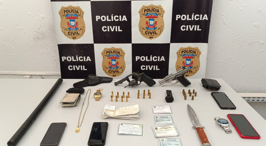 Tr�s suspeitos de extors�o s�o presos em Cuiab� com armas e documentos falsificados