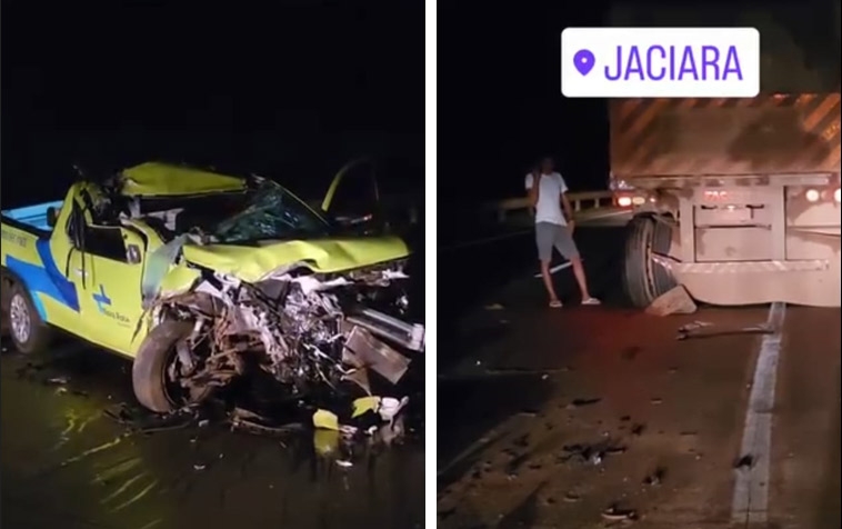Ve�culo da Nova Rota do Oeste e carreta se envolvem em acidente na Serra dos Pauzinhos em Jaciara