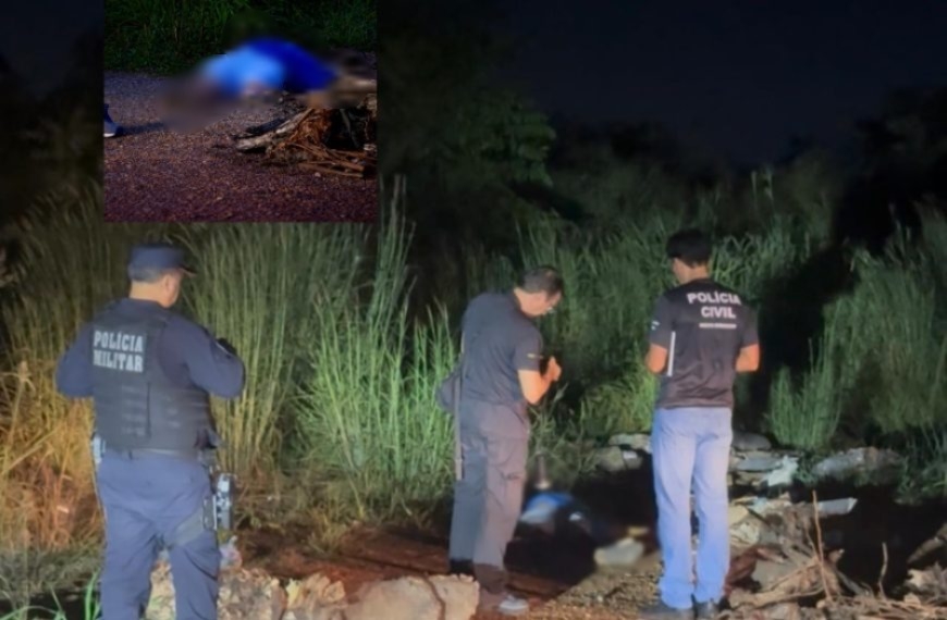 Homem � morto a tiros e corpo � encontrado em terreno baldio em Rondon�polis