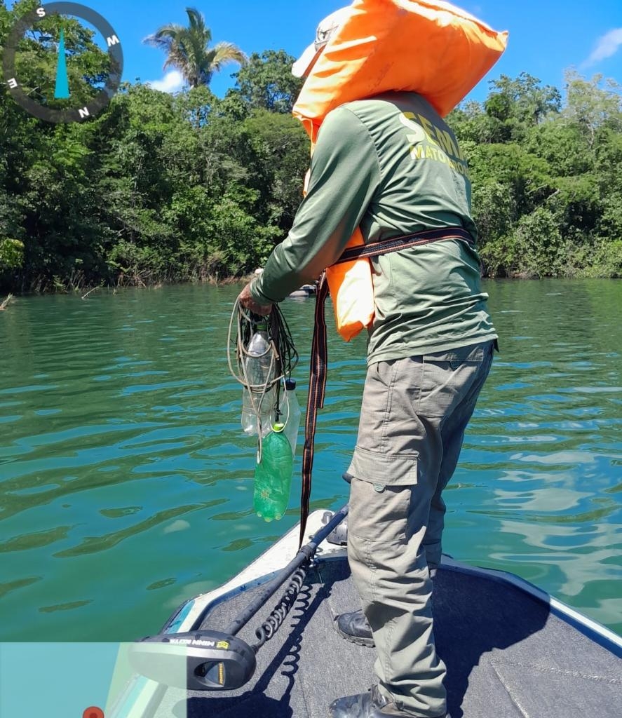 Sema apreende equipamentos proibidos e devolve 56 peixes ao Lago do Manso