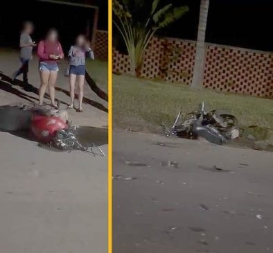 Colis�o frontal entre moto e carro provoca morte e deixa feridos em Sinop (V�deo)