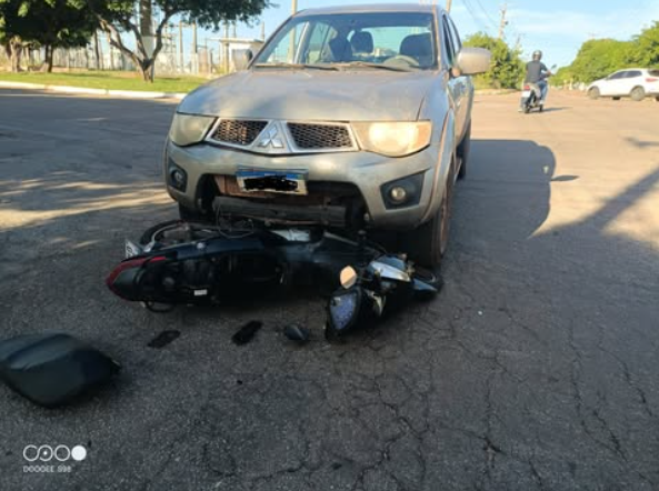 Colis�o entre caminhonete e motocicleta deixa v�timas feridas em Jaciara