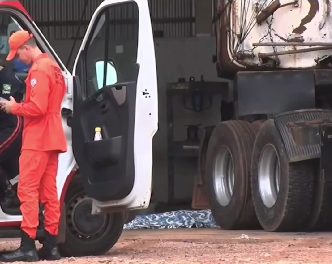 Trabalhador morre ap�s ser atingido por carreta durante manuten��o em empresa de Rondon�polis (V�deo)