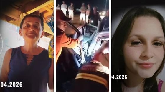 Trag�dia na MT-343 mata m�e e filha; vice-prefeito � socorrido com ferimentos