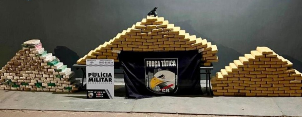 Homem � preso com 330 kg de drogas e arma ilegal em V�rzea Grande