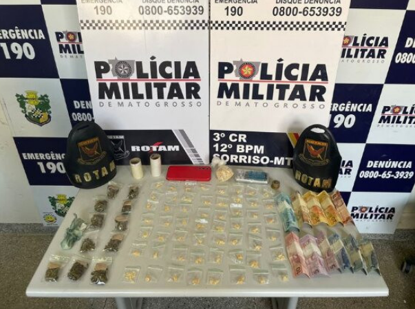 Pol�cia Militar prende suspeito de tr�fico com 68 por��es de drogas