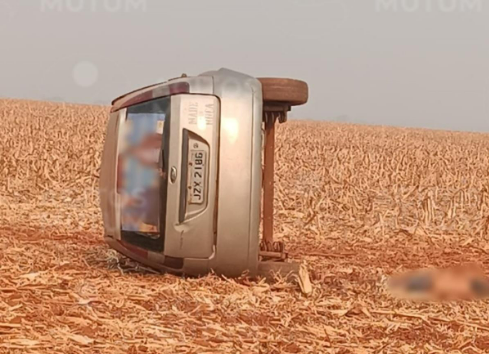Homem morre ap�s capotar carro na MT-235, em Nova Mutum