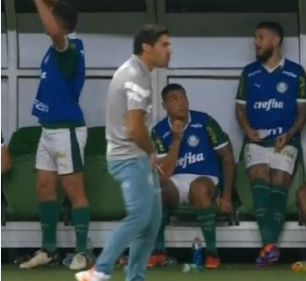 Abel Ferreira  punido com dois jogos de suspenso pelo STJD aps gesto obsceno na Copa do Brasil