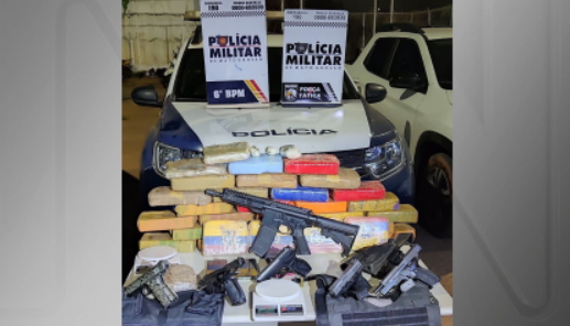 Seis pessoas s�o presas em flagrante por tr�fico de drogas e posse de armas em C�ceres