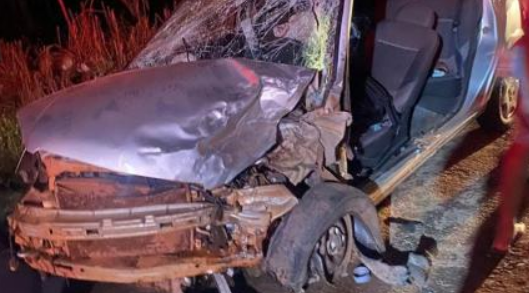 Coliso frontal deixa duas pessoas feridas em Juscimeira