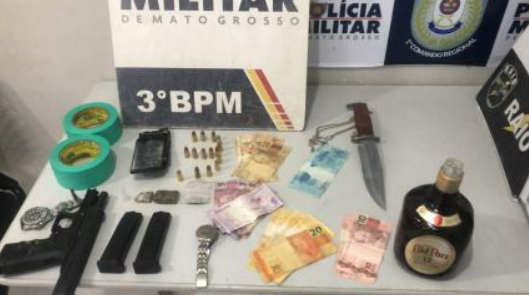 Pol�cia Militar intercepta quadrilha armada no Coxip� do Ouro; quatro suspeitos foram detidos