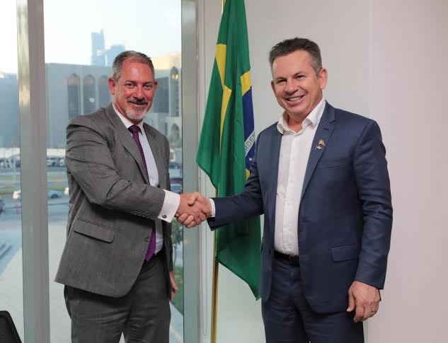 Mauro Mendes discute potencial do agroneg�cio mato-grossense com embaixador brasileiro em Abu Dhabi