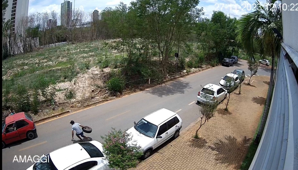 Imagens de c�meras do Vigia Mais MT ajudam a prender suspeito de furtar estepes de carros em Cuiab�