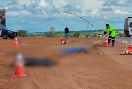 Idoso morre atropelado em acidente na BR-364 em Juscimeira