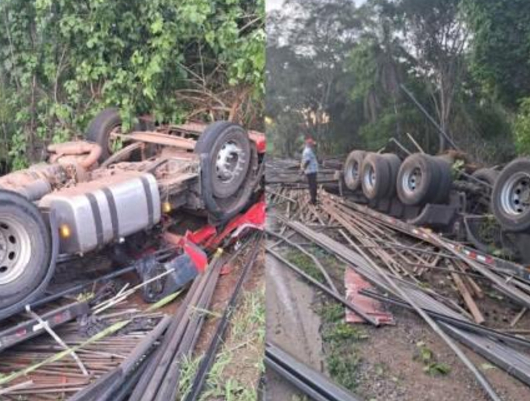 Caminhoneiro morre aps capotamento na BR-174 em Cceres
