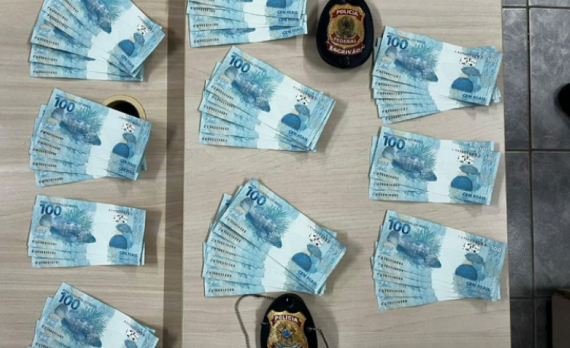 Pol�cia Federal prende homem com 50 notas falsas de R$ 100 em Rondon�polis