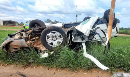 Motorista cochila ao volante e causa acidente na BR-163 com carro de Prefeitura
