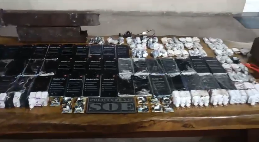 Pol�cia Penal apreende 97 celulares e 267 por��es de entorpecentes em unidades prisionais de MT