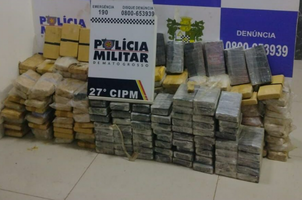 Pol�cia Militar e PRF Apreende 243 Tabletes de Drogas em Opera��o Conjunta em Mato Grosso