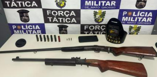 Homem � preso por viol�ncia dom�stica e posse irregular de armas em Rondon�polis