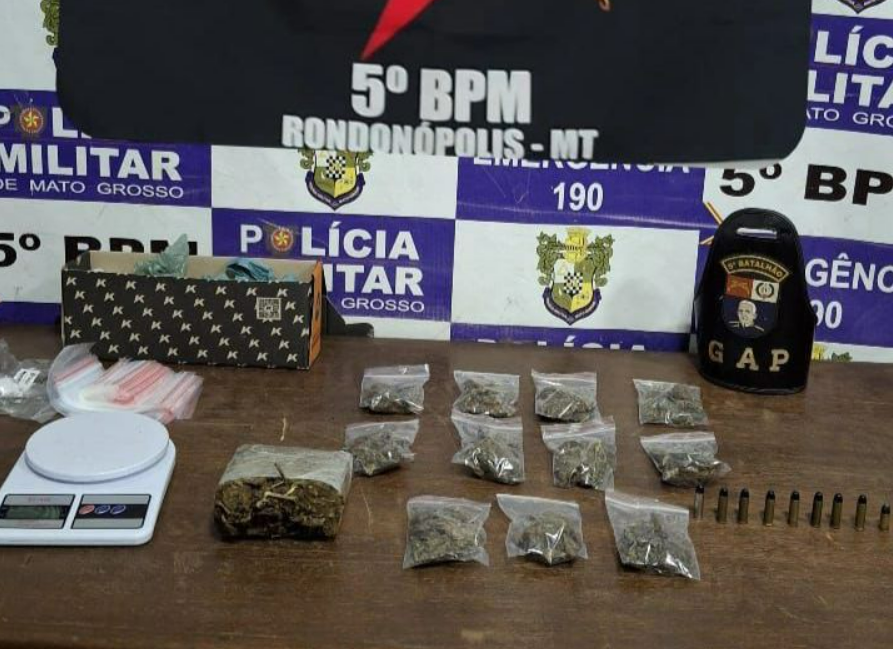 Dois homens s�o presos por tr�fico de drogas no Jardim Iguassu II em Rondon�polis