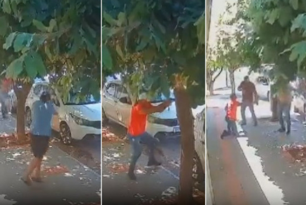 C�mera registra confronto entre policiais militares e policial penal em Cuiab� ap�s confus�o em opera��o