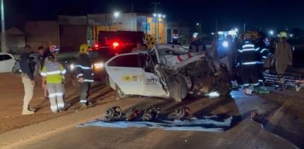 Acidente entre carro e caminh�o mata 4 pessoas na BR-163