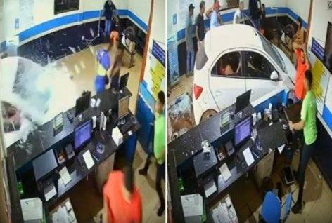 Idosa perde controle do carro e invade sala vip de rodoviria em Confresa