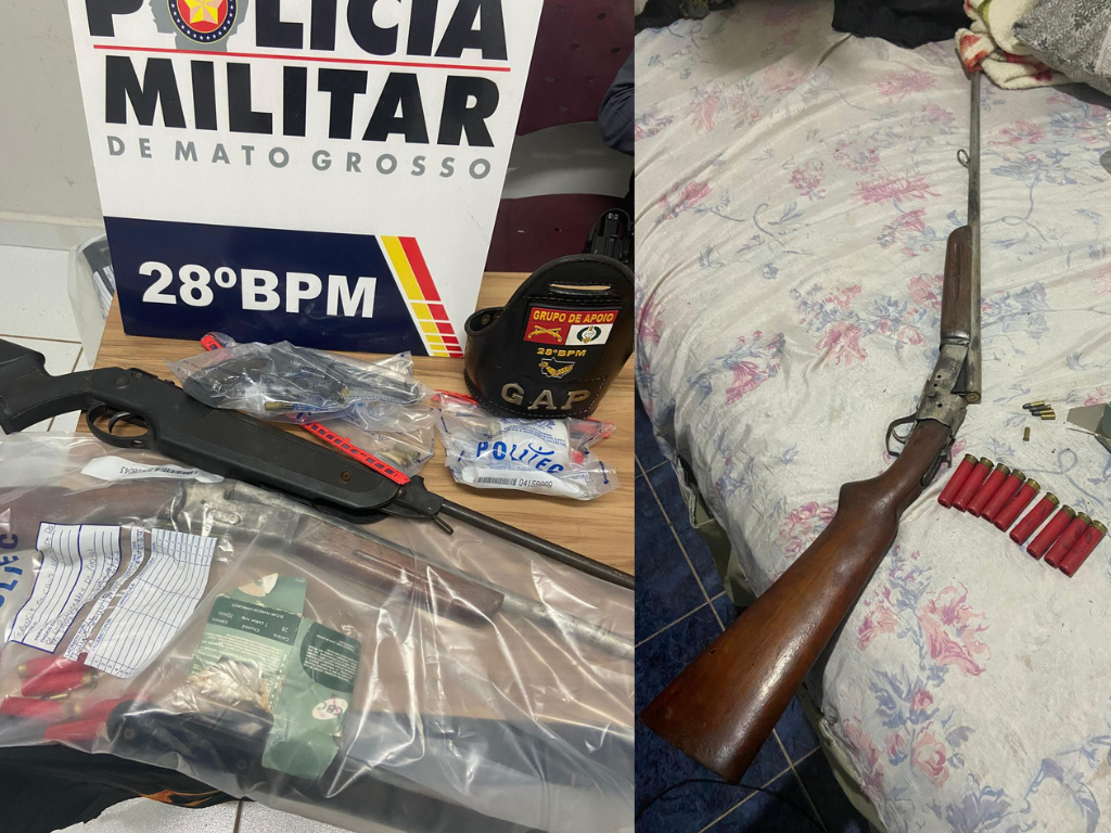 Homem armado tenta matar companheira e � morto em confronto com a PM em Jaciara