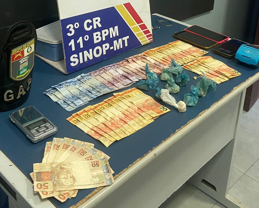 Operao policial resulta em priso de trs pessoas por trfico de drogas em Sinop
