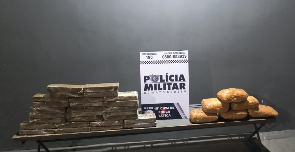 Fora Ttica apreende 33 tabletes de maconha e prende traficante em Vrzea Grande