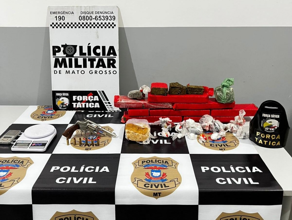 Pol�cias Civil e Militar desarticulam ponto de distribui��o de drogas em Matup�