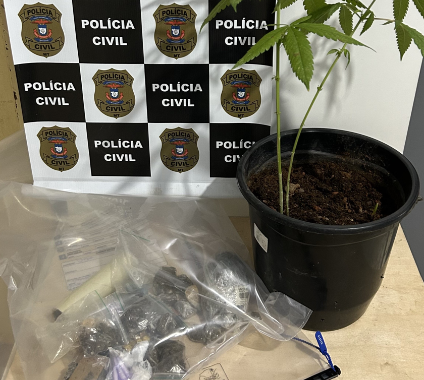 Pol�cia Civil prende dois adultos e apreende adolescentes por tr�fico de drogas em Canarana