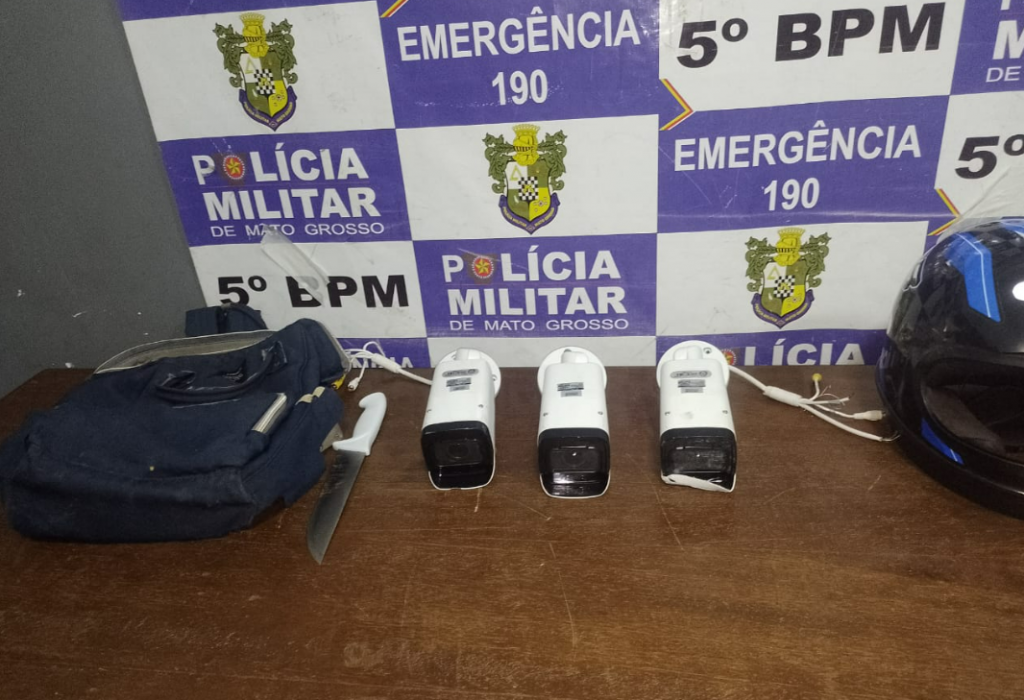 Trio � preso ap�s furtar c�meras do Vigia Mais MT em Rondon�polis