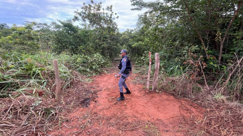 PM frustra tentativa de invaso de terra na regio do Lago do Manso em Chapada dos Guimares