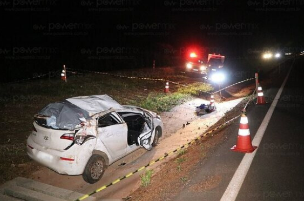 Menina de 8 anos morre em capotamento de ve�culo na BR-163 em Nova Mutum
