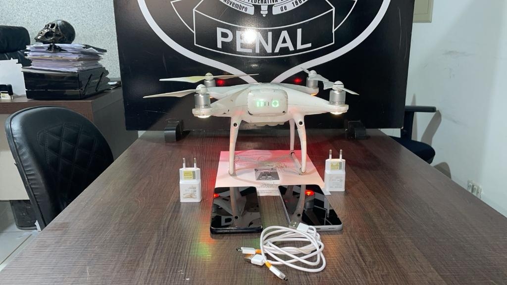 Pol�cia Penal abate mais um drone e apreende celulares que seriam entregues na penitenci�ria de Rondon�polis
