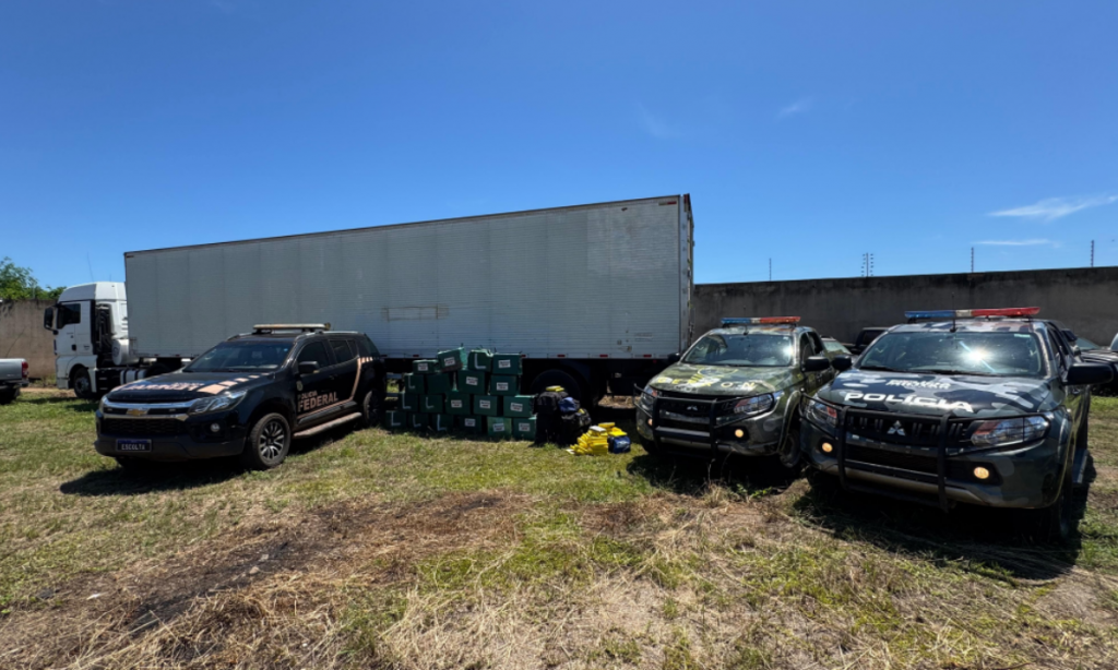 Pol�cia apreende mais de 750 tabletes de coca�na em caminh�o frigor�fico em MT; preju�zo ao crime � de R$ 16,6 milh�es