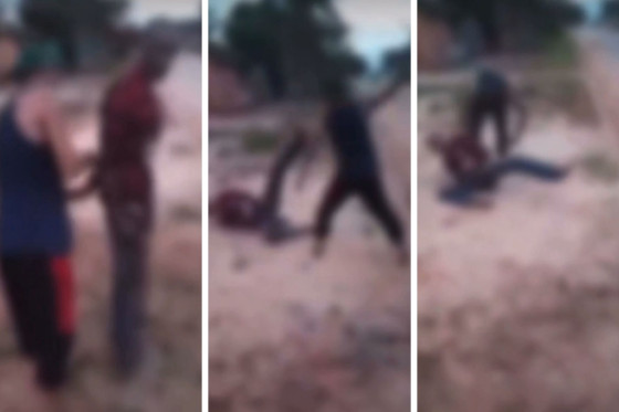 Ladr�o de fios � amarrado e chicoteado em MT