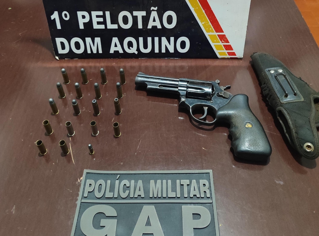 PM apreende arma e muni��es na zona rural de Dom Aquino
