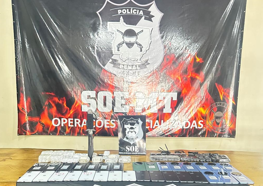 Polcia Penal impede entrada de 31 celulares na Penitenciria Central de Cuiab