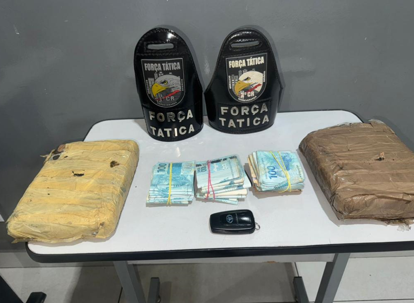 PM prende membro de fac��o criminosa com mais de R$ 40 mil e tabletes de maconha em V�rzea Grande