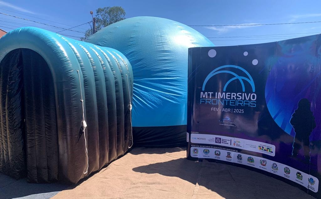 Projeto leva cinema em formato de planet�rio itinerante a escolas p�blicas de 11 munic�pios em Mato Grosso